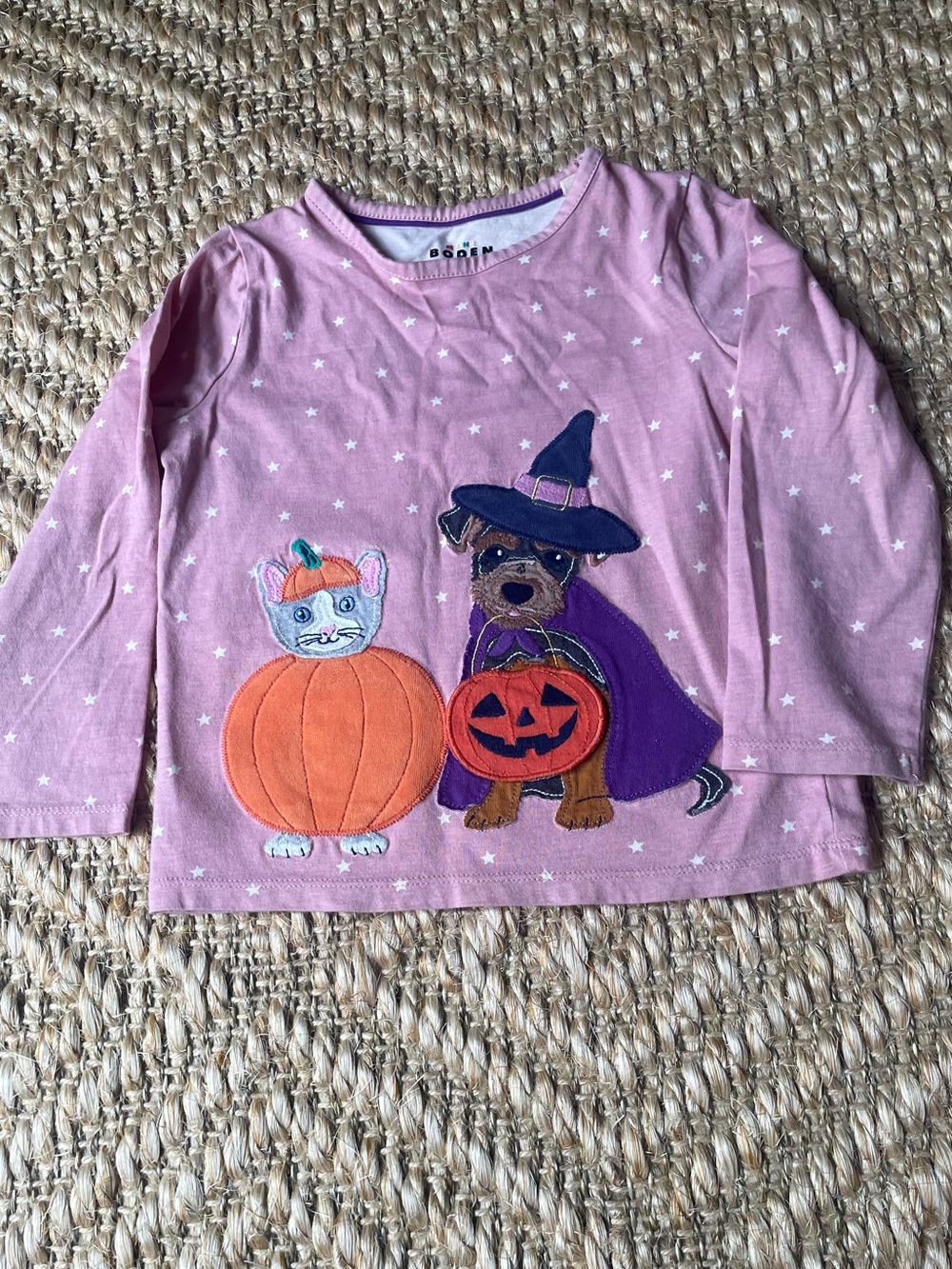 Mini Boden girls Halloween shirt 4-5 years